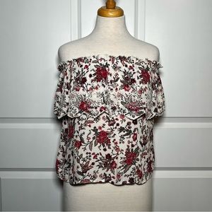 America Eagle Floral Off The Shoulder Top